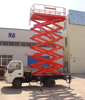 Truck mounted scissor lift