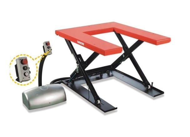 U shaped electric low profile scissor lift