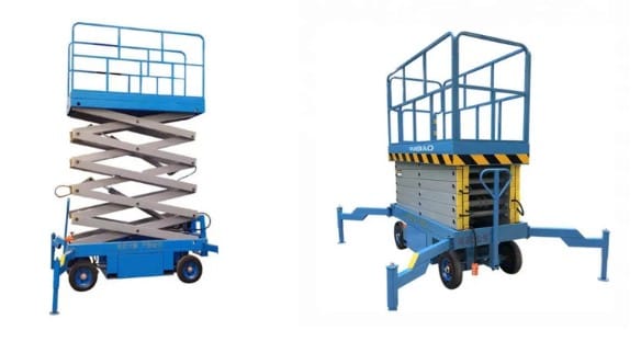 Vertikální hydraulická nůžková zvedací plošina